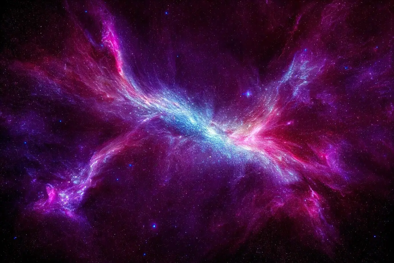 Realistic space background featuring a starry night cosmos, shining stars, the Milky Way, and stardust in a colorful galaxy.